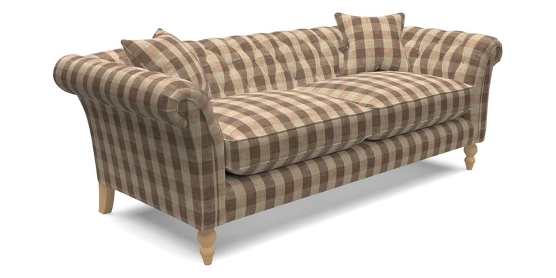 Sudbury 3 Seater Sofa in Linwood Omega Velvet Cognac