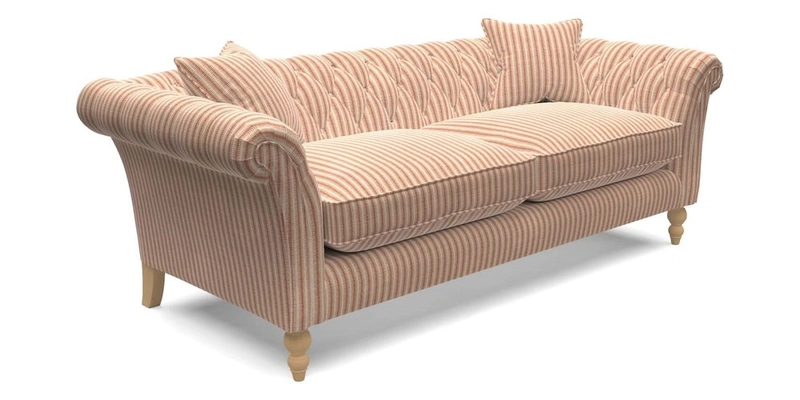 Sudbury 3 Seater Sofa in Linwood Omega Velvet Cognac