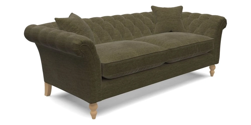 Sudbury 3 Seater Sofa in Linwood Omega Velvet Cognac