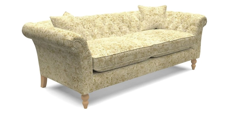 Sudbury 3 Seater Sofa in Linwood Omega Velvet Cognac