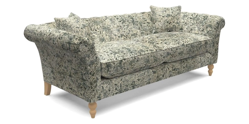 Sudbury 3 Seater Sofa in Linwood Omega Velvet Cognac