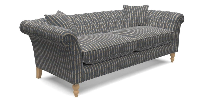 Sudbury 3 Seater Sofa in Linwood Omega Velvet Cognac