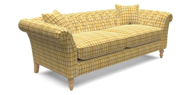 Sudbury 3 Seater Sofa in Linwood Omega Velvet Cognac