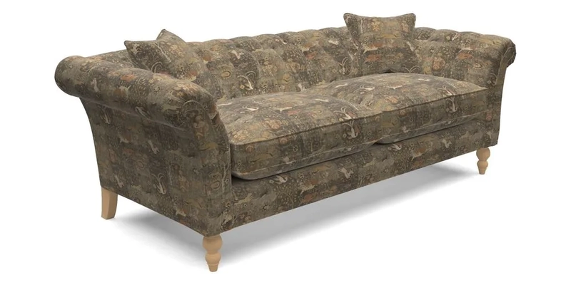 Sudbury 3 Seater Sofa in Linwood Omega Velvet Cognac