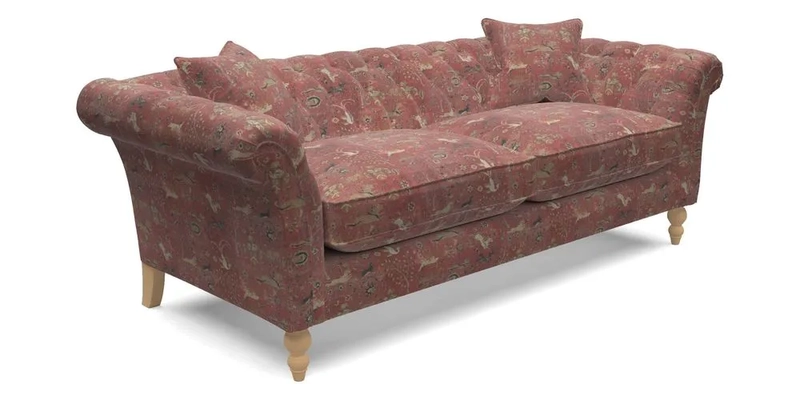 Sudbury 3 Seater Sofa in Linwood Omega Velvet Cognac