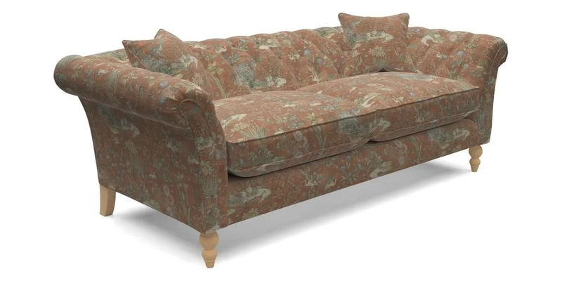 Sudbury 3 Seater Sofa in Linwood Omega Velvet Cognac