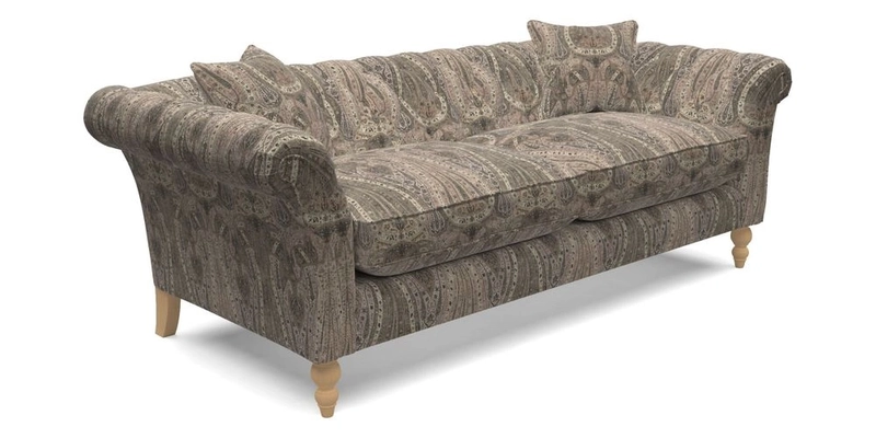 Sudbury 3 Seater Sofa in Linwood Omega Velvet Cognac