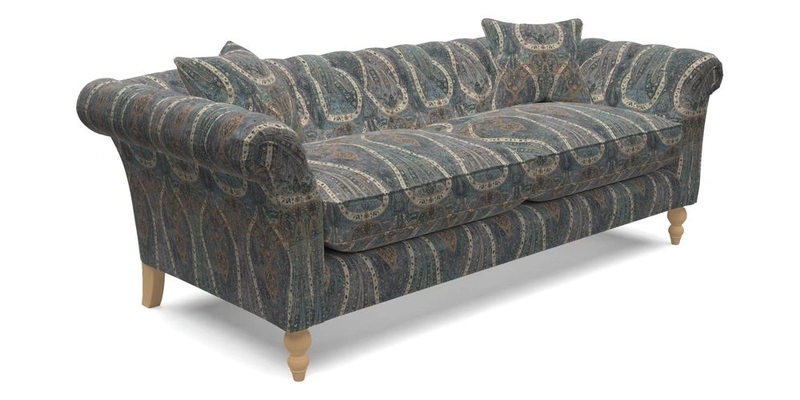 Sudbury 3 Seater Sofa in Linwood Omega Velvet Cognac