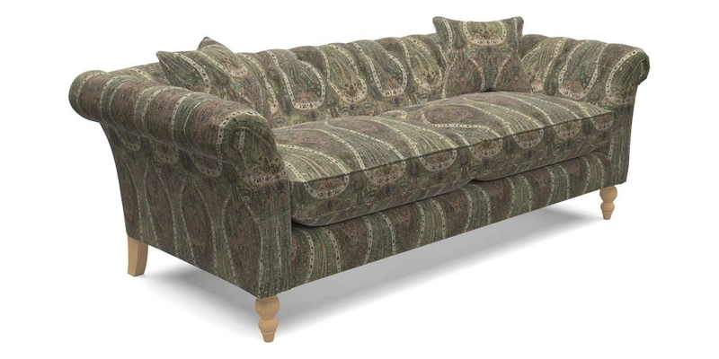 Sudbury 3 Seater Sofa in Linwood Omega Velvet Cognac