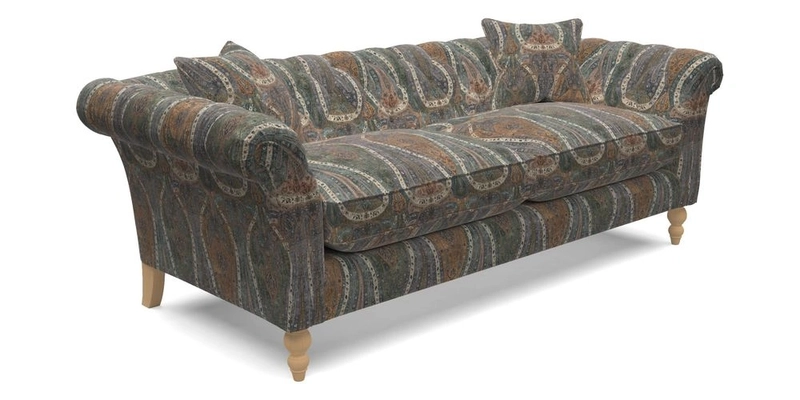Sudbury 3 Seater Sofa in Linwood Omega Velvet Cognac