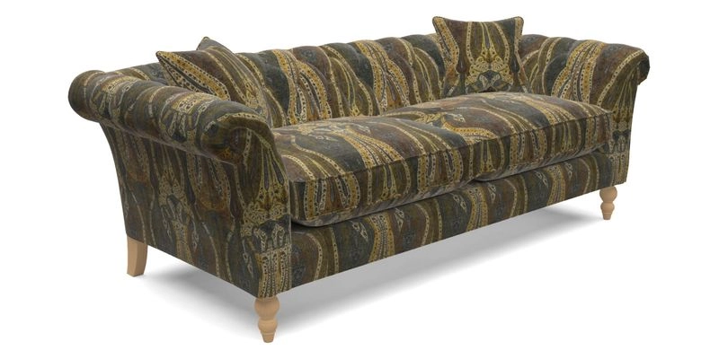 Sudbury 3 Seater Sofa in Linwood Omega Velvet Cognac