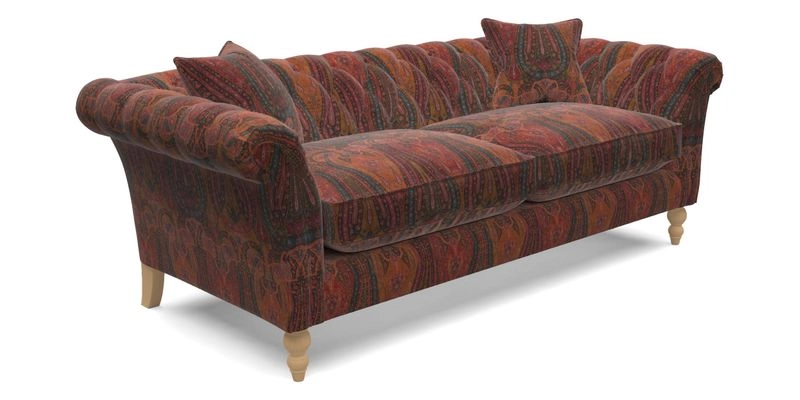 Sudbury 3 Seater Sofa in Linwood Omega Velvet Cognac