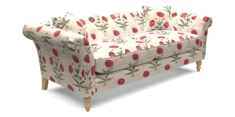 Sudbury 3 Seater Sofa in Linwood Omega Velvet Cognac