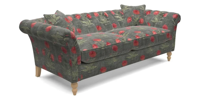 Sudbury 3 Seater Sofa in Linwood Omega Velvet Cognac
