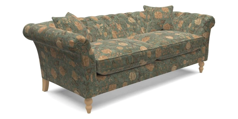 Sudbury 3 Seater Sofa in Linwood Omega Velvet Cognac