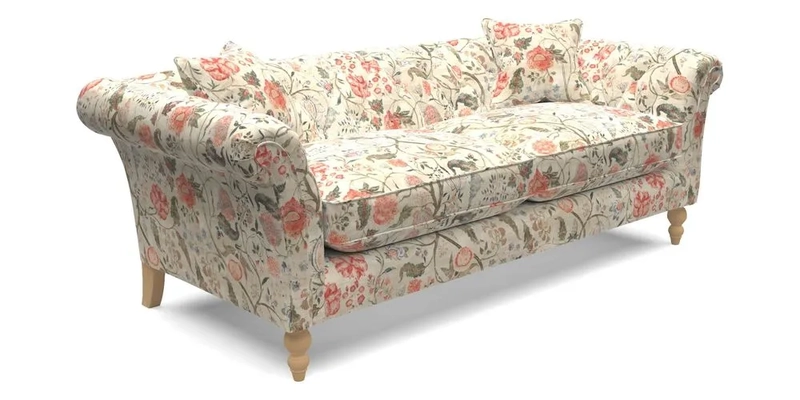 Sudbury 3 Seater Sofa in Linwood Omega Velvet Cognac