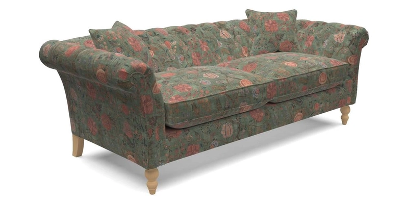 Sudbury 3 Seater Sofa in Linwood Omega Velvet Cognac