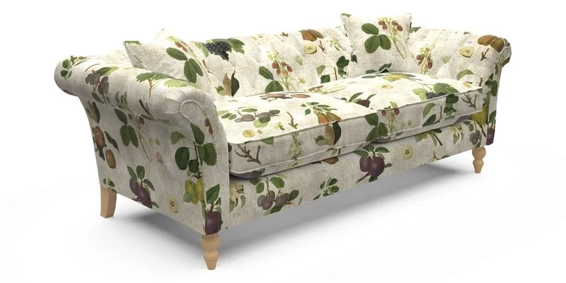 Sudbury 3 Seater Sofa in Linwood Omega Velvet Cognac