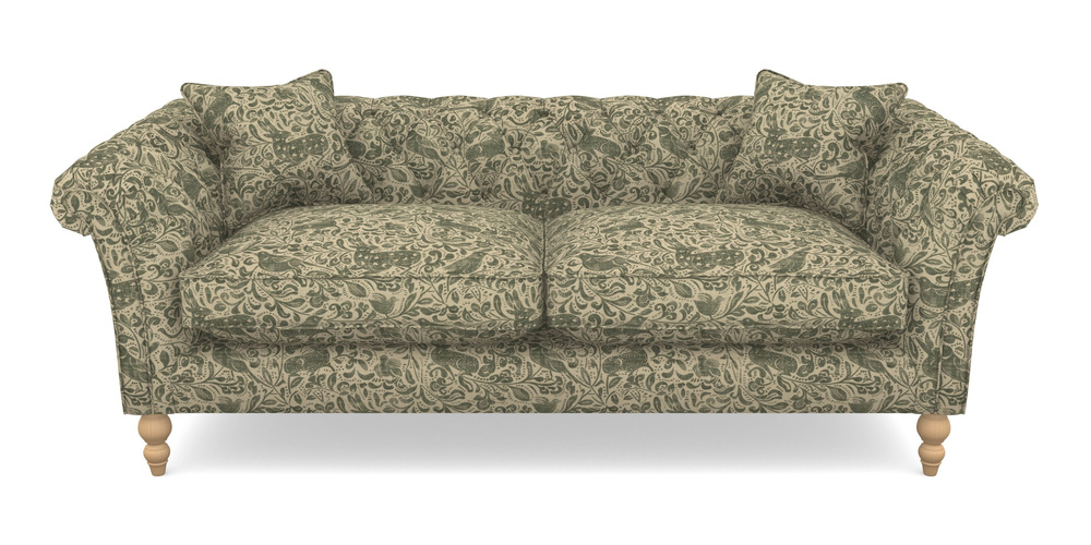 Product photograph of Sudbury Bespoke 3 Seater Sofas In V A Drawn From Nature - Bird And Rabbit - Dark Green from Sofas and Stuff Limited