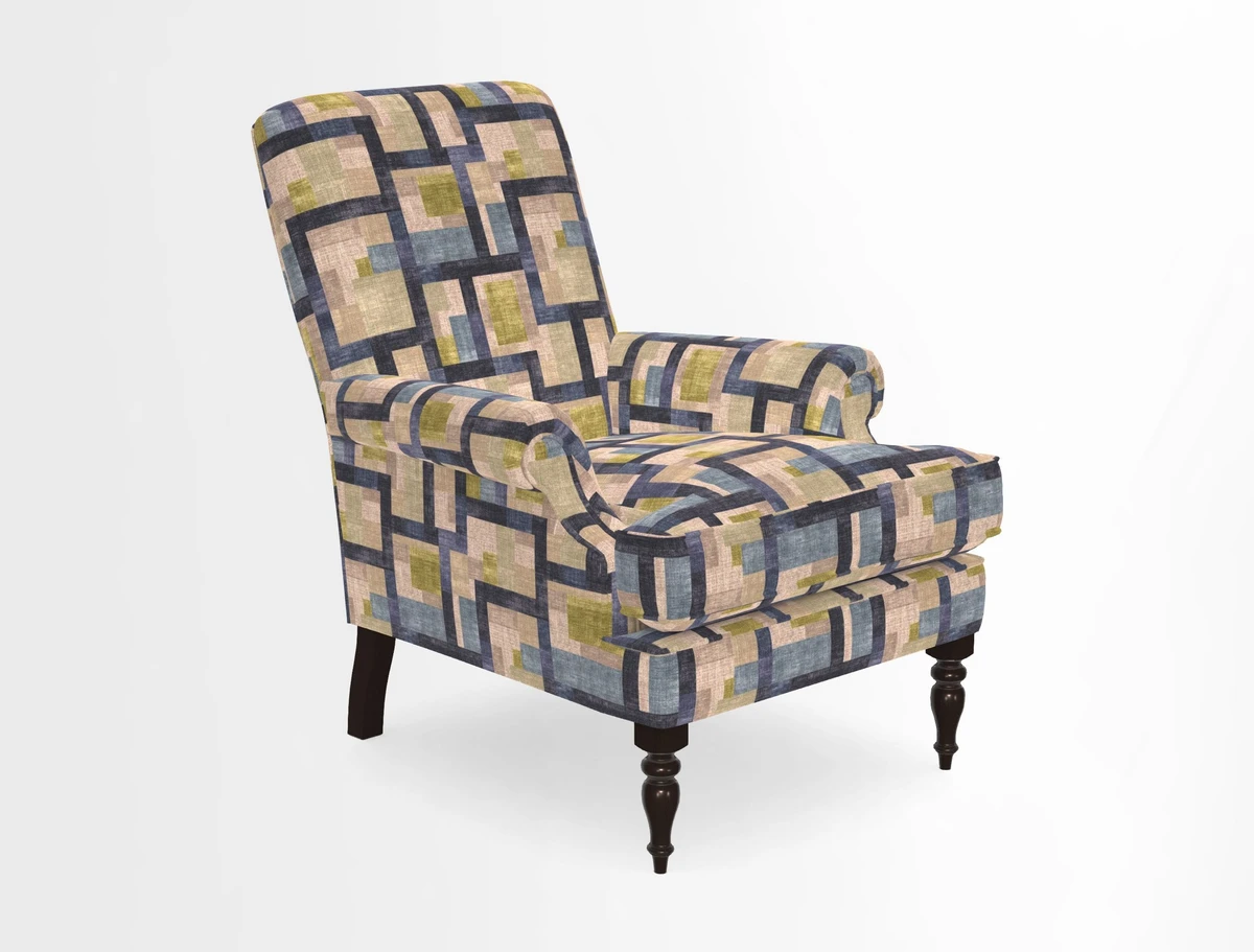 Thistle Chair in Indigo & Wills Morocco Epic Blue