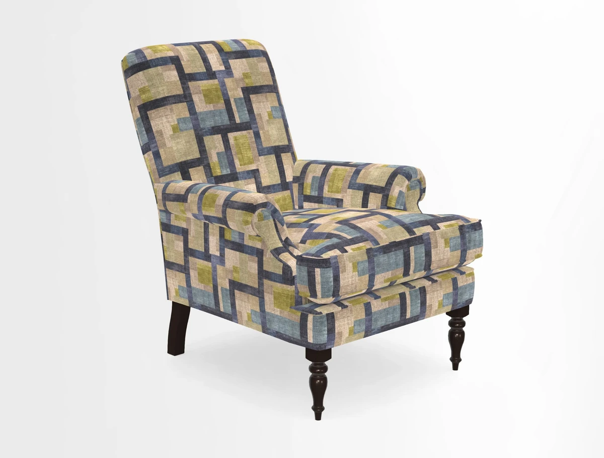 Thistle Chair in Indigo & Wills Morocco Epic Blue