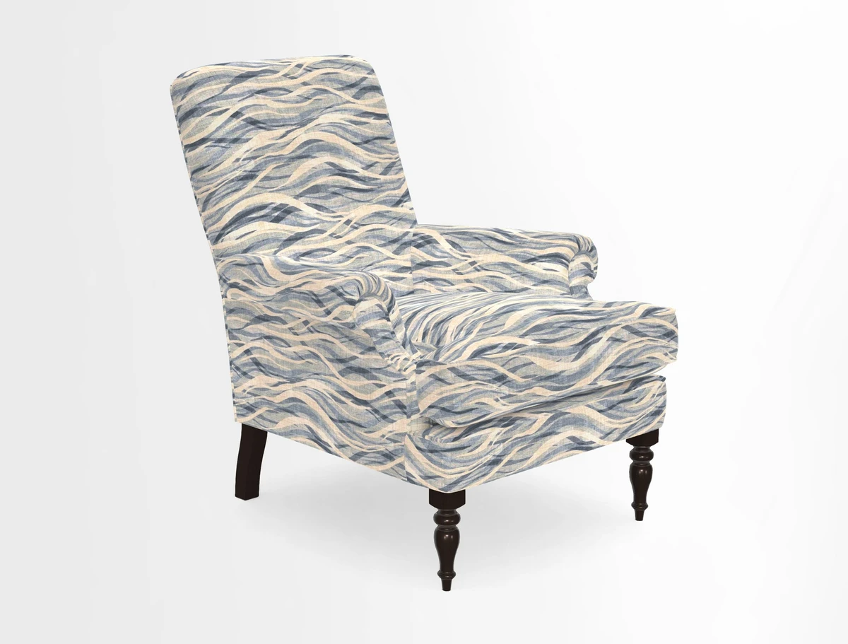 Thistle Chair in Indigo & Wills Morocco Epic Blue