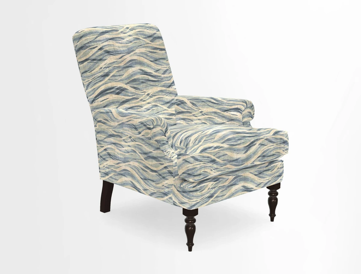 Thistle Chair in Indigo & Wills Morocco Epic Blue