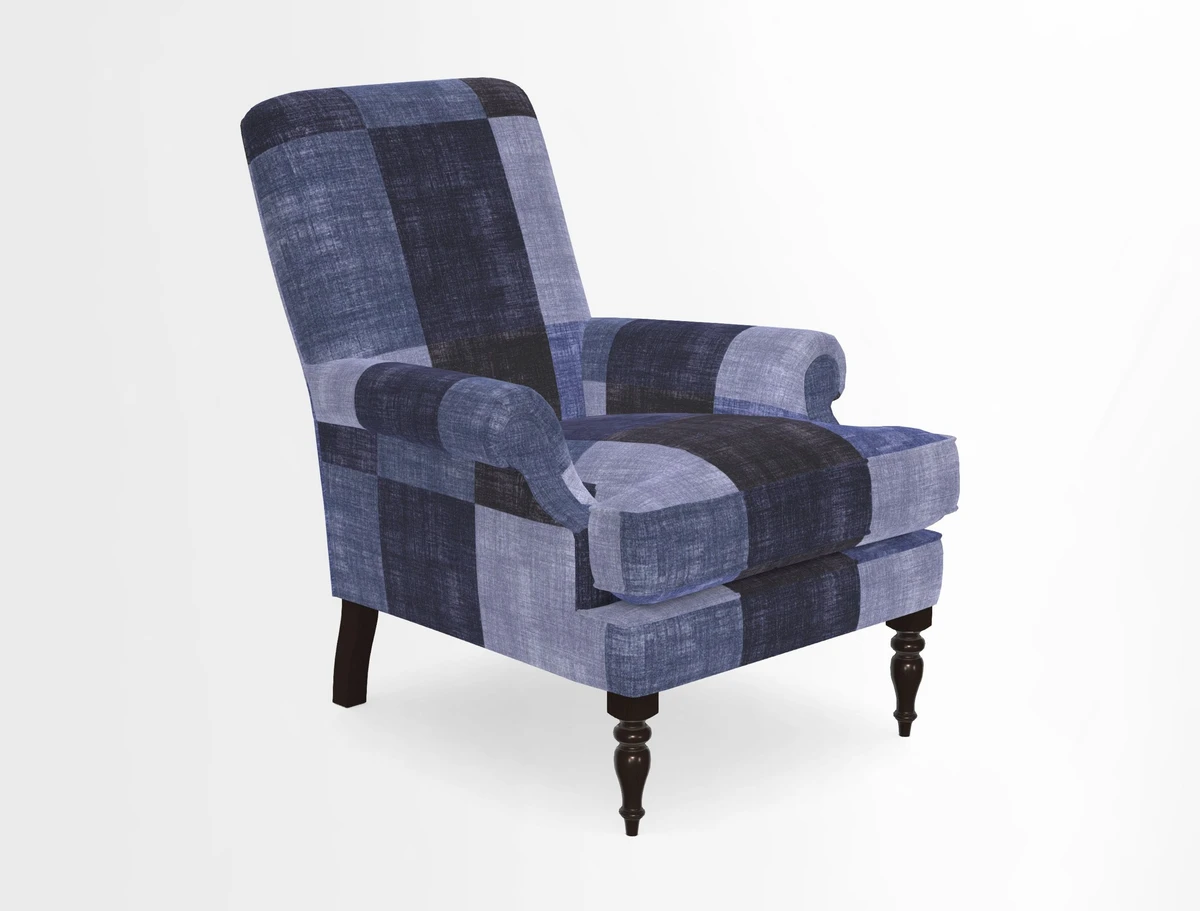 Thistle Chair in Indigo & Wills Morocco Epic Blue