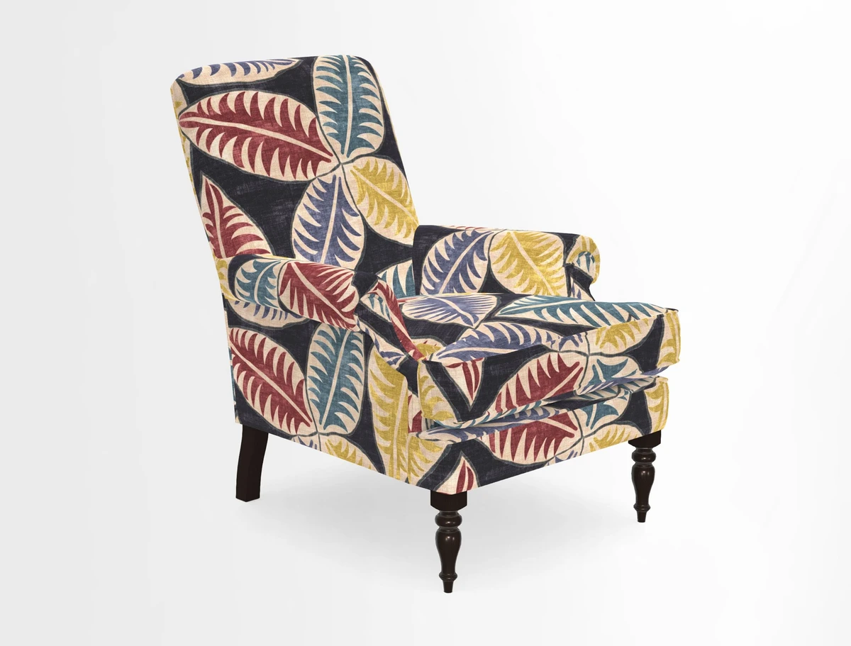 Thistle Chair in Indigo & Wills Morocco Epic Blue
