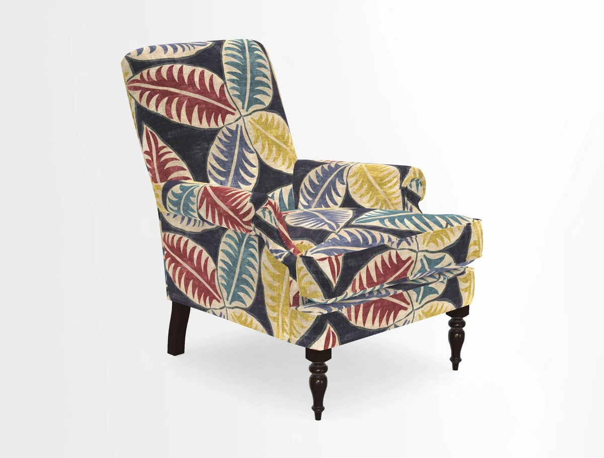 Thistle Chair in Indigo & Wills Morocco Epic Blue