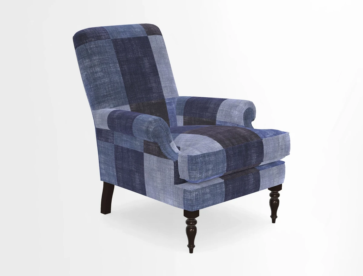 Thistle Chair in Indigo & Wills Morocco Epic Blue