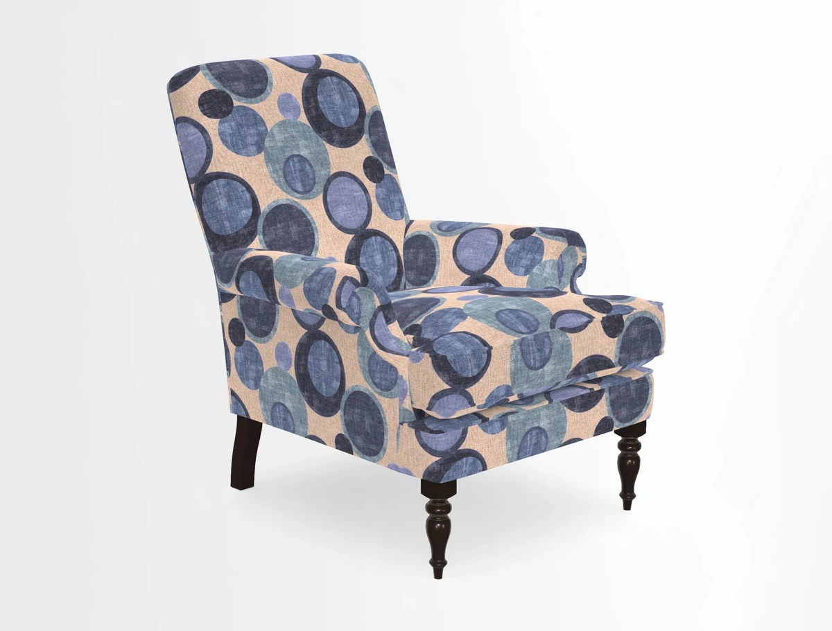 Thistle Chair in Indigo & Wills Morocco Epic Blue