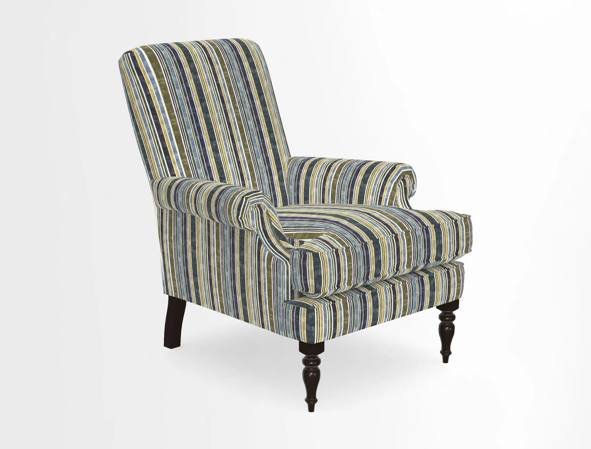 Thistle Chair in Indigo & Wills Morocco Epic Blue