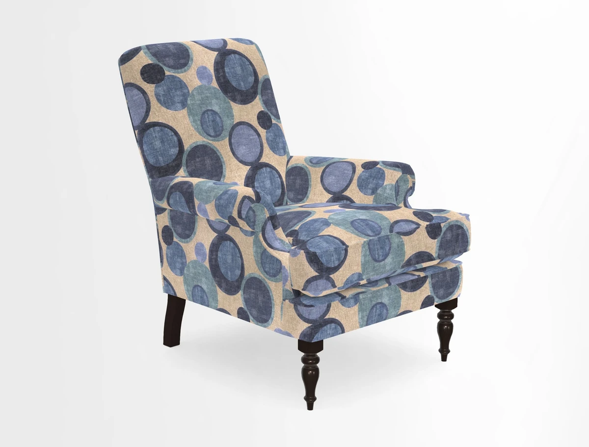 Thistle Chair in Indigo & Wills Morocco Epic Blue
