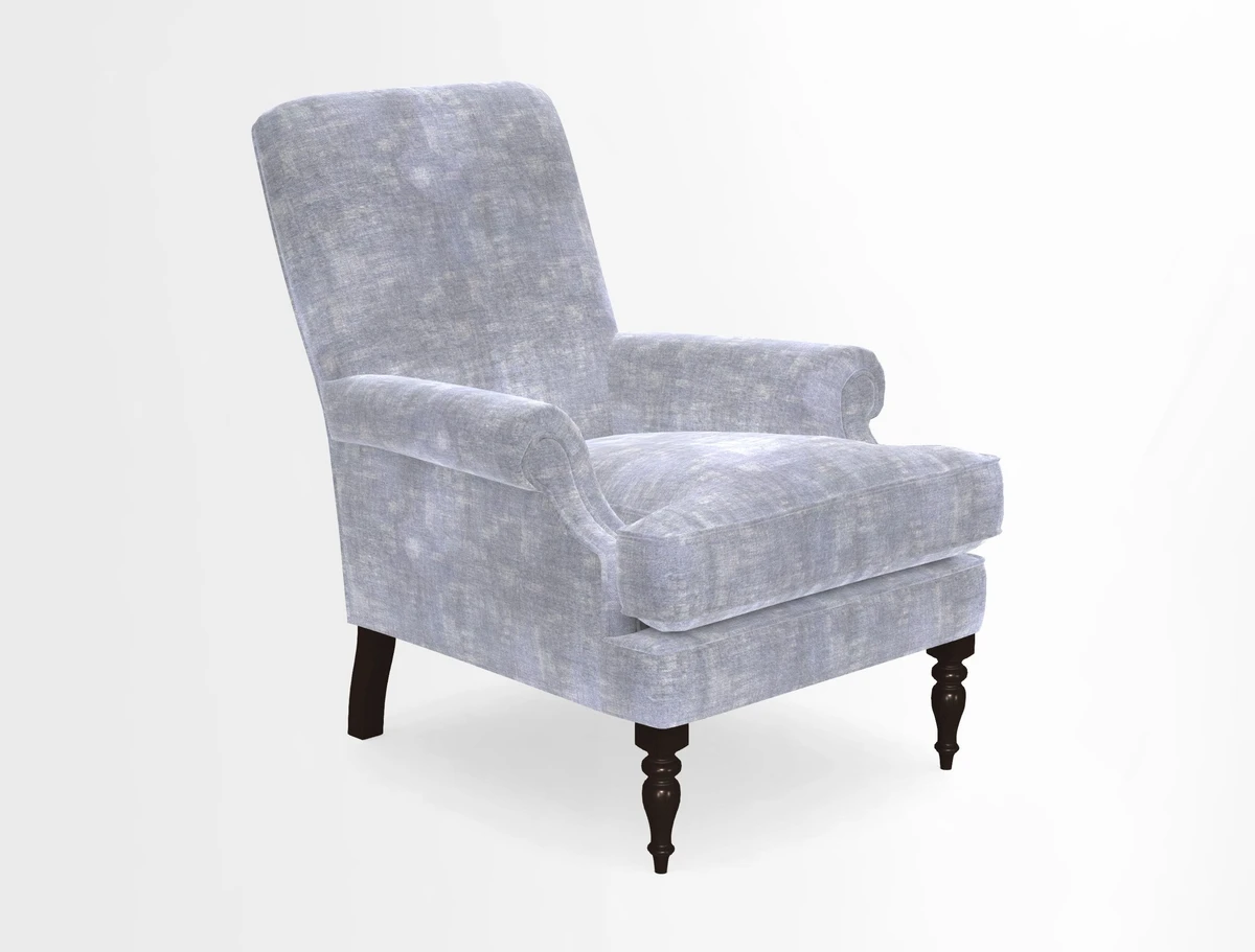 Thistle Chair in Indigo & Wills Morocco Epic Blue