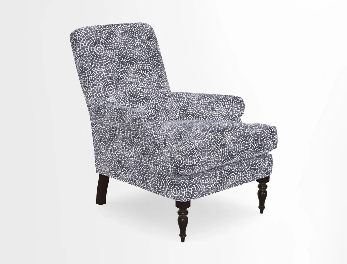 Thistle Chair in Indigo & Wills Morocco Epic Blue