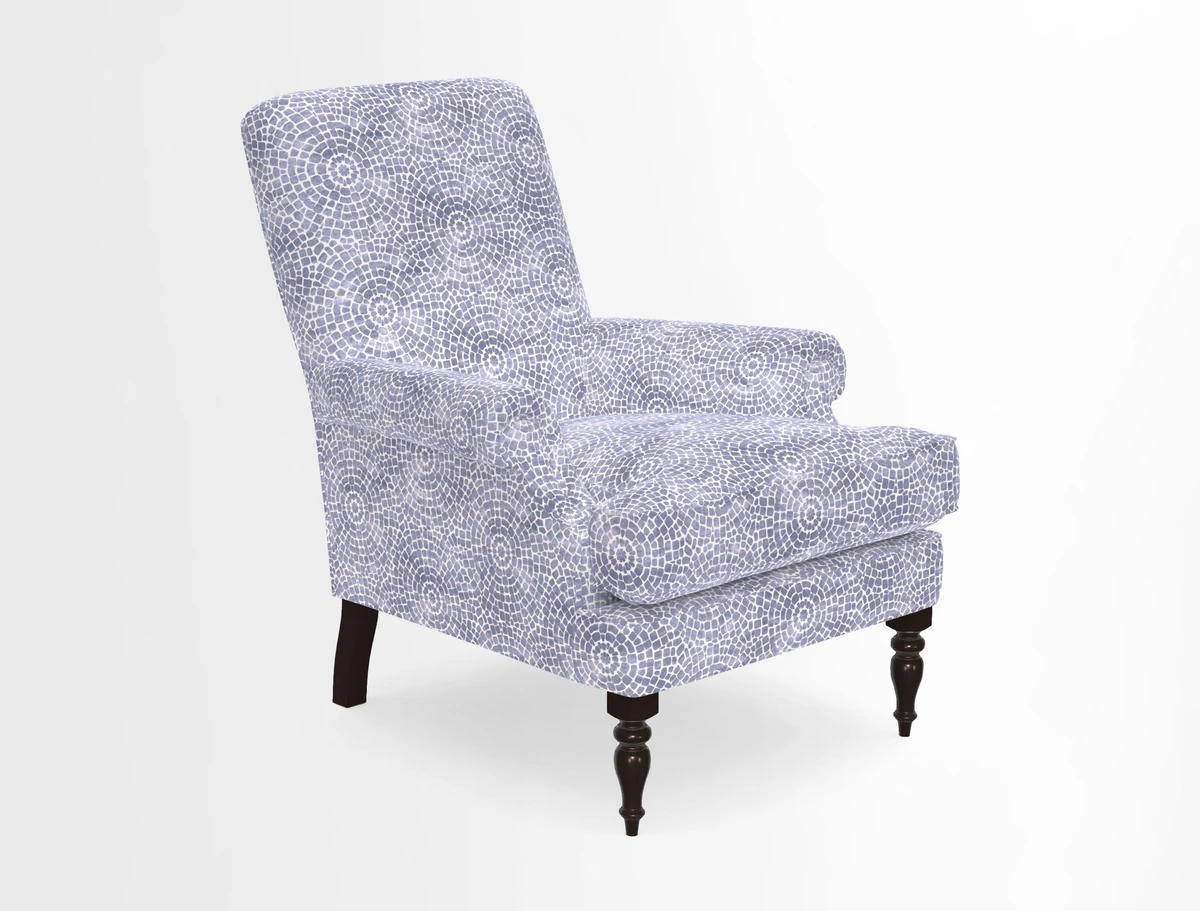 Thistle Chair in Indigo & Wills Morocco Epic Blue