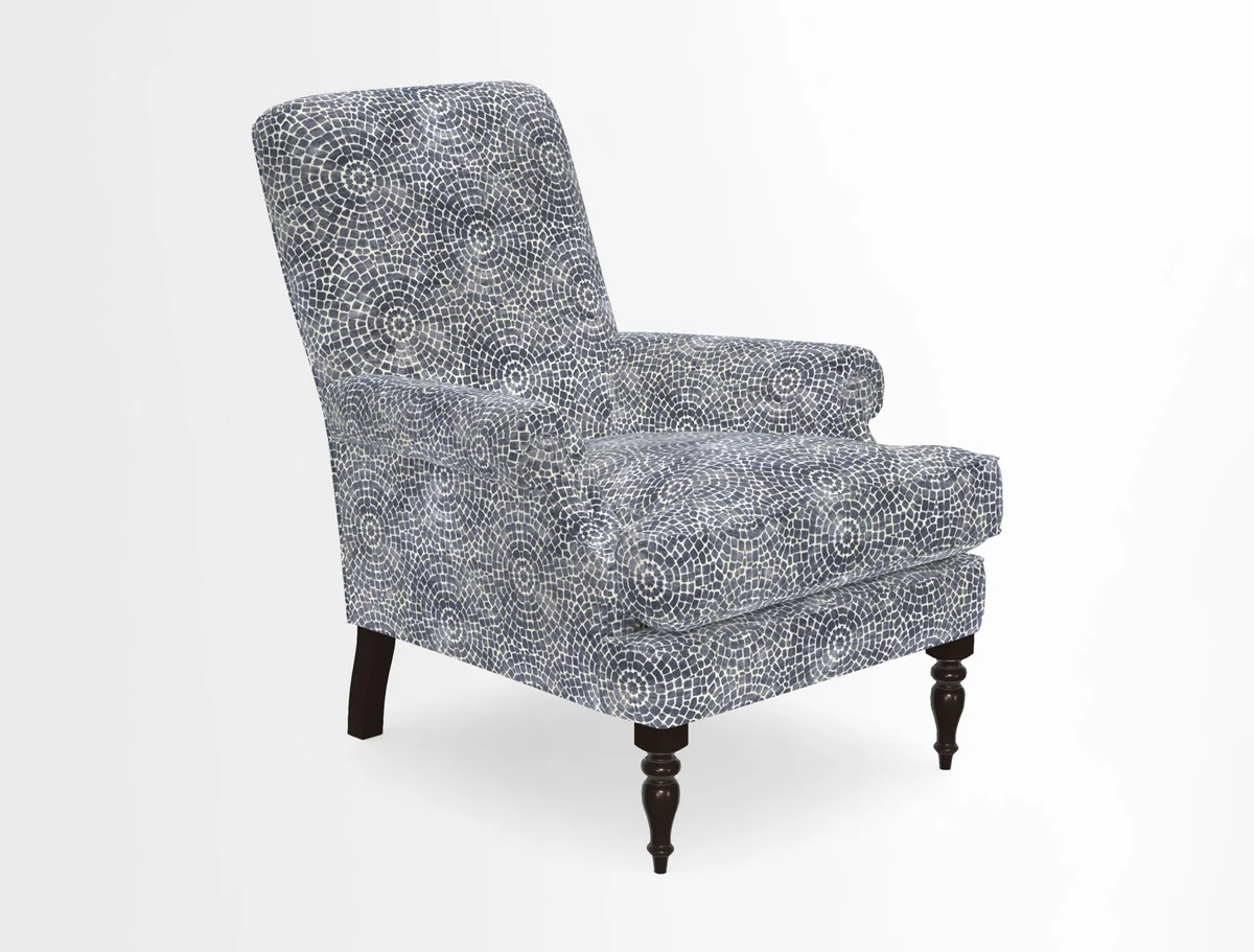 Thistle Chair in Indigo & Wills Morocco Epic Blue
