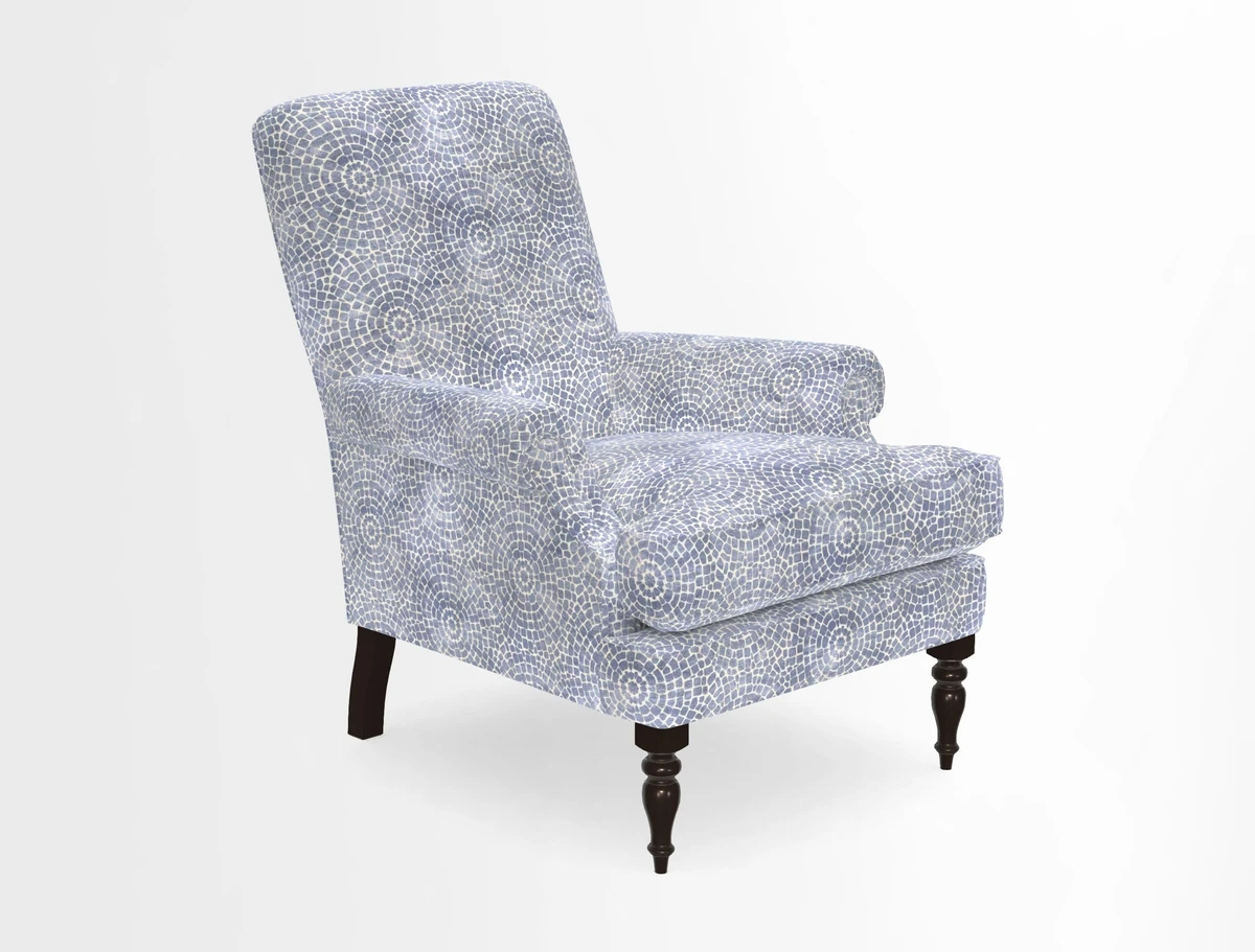 Thistle Chair in Indigo & Wills Morocco Epic Blue