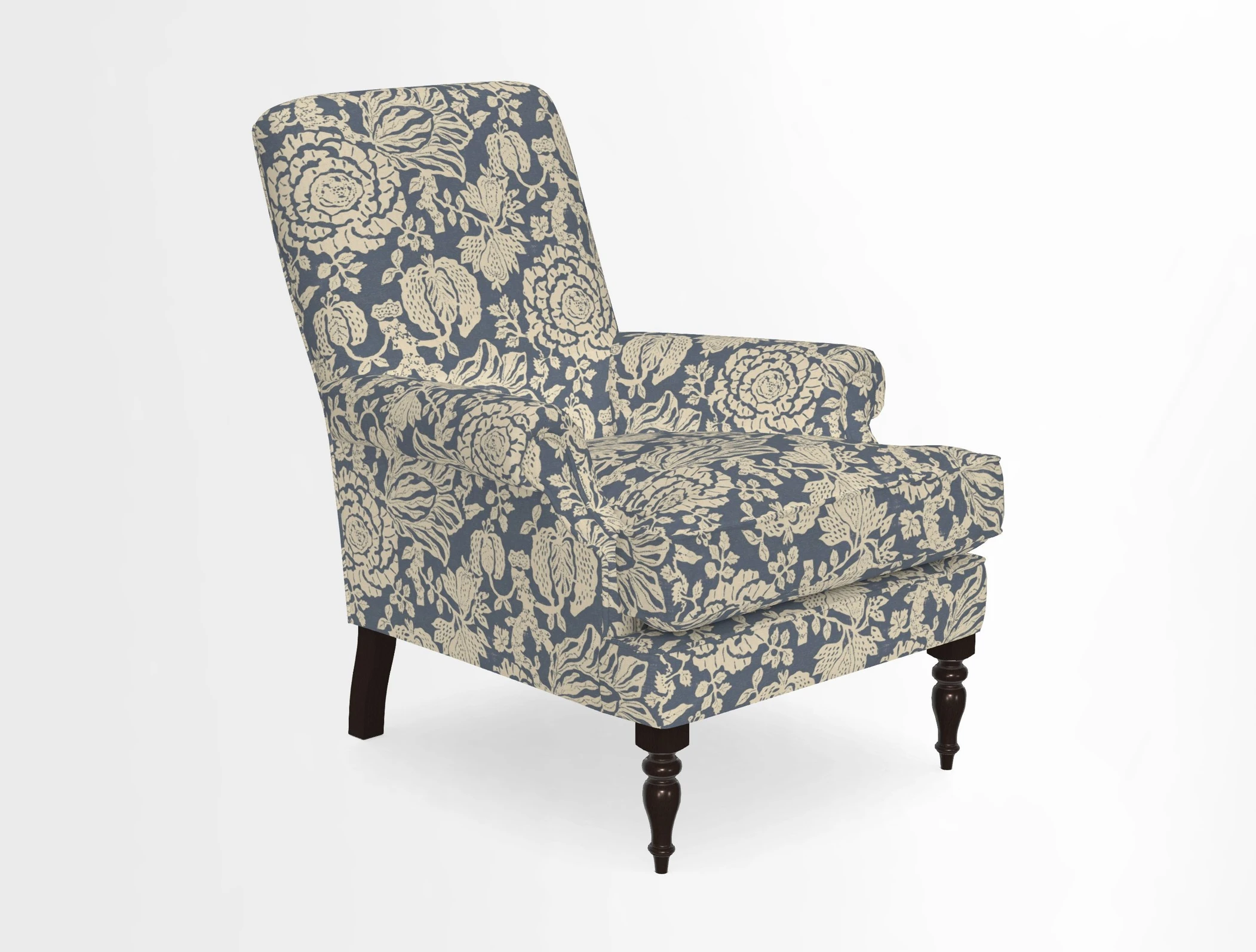 Thistle Chair in Indigo & Wills Morocco Epic Blue