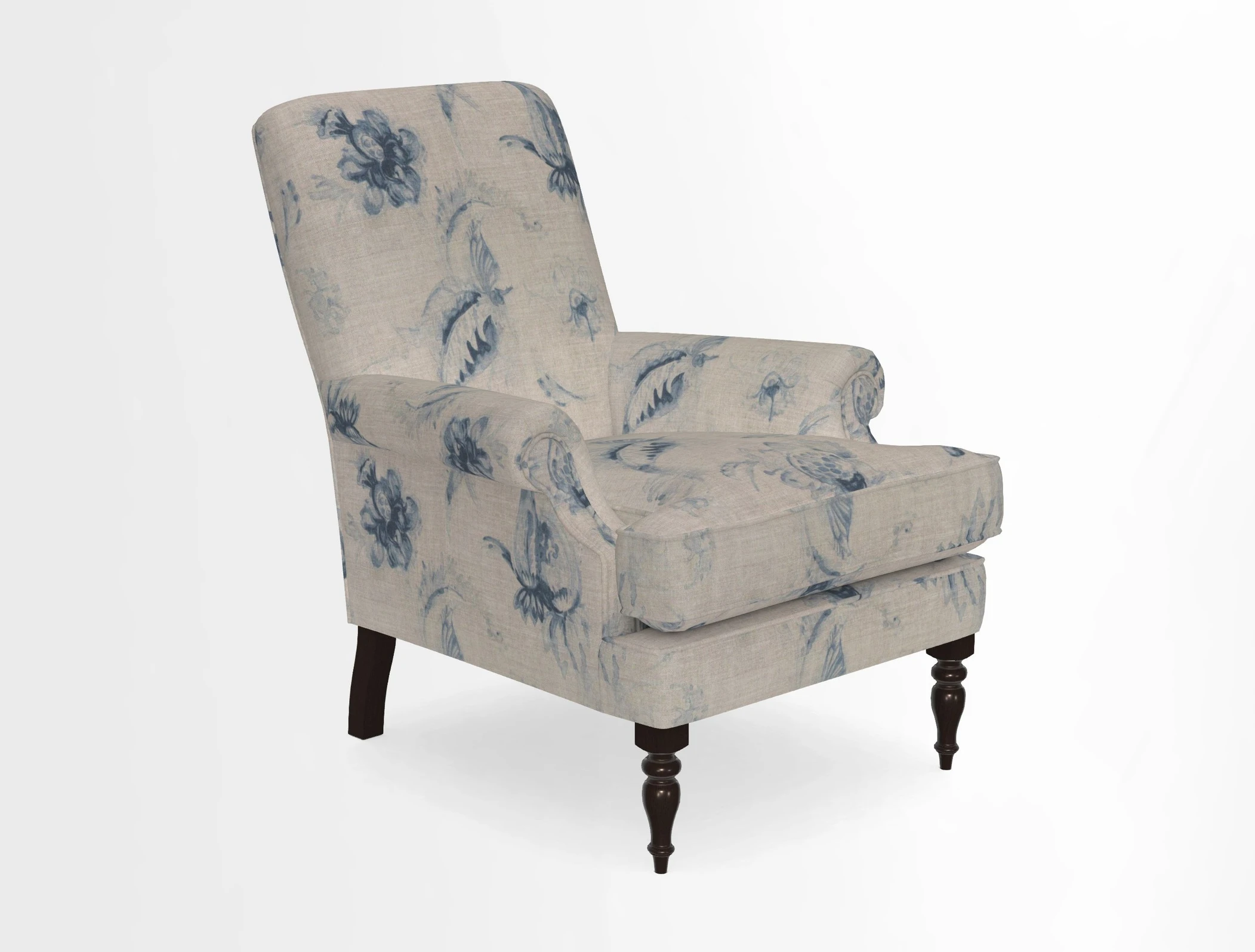 Thistle Chair in Indigo & Wills Morocco Epic Blue