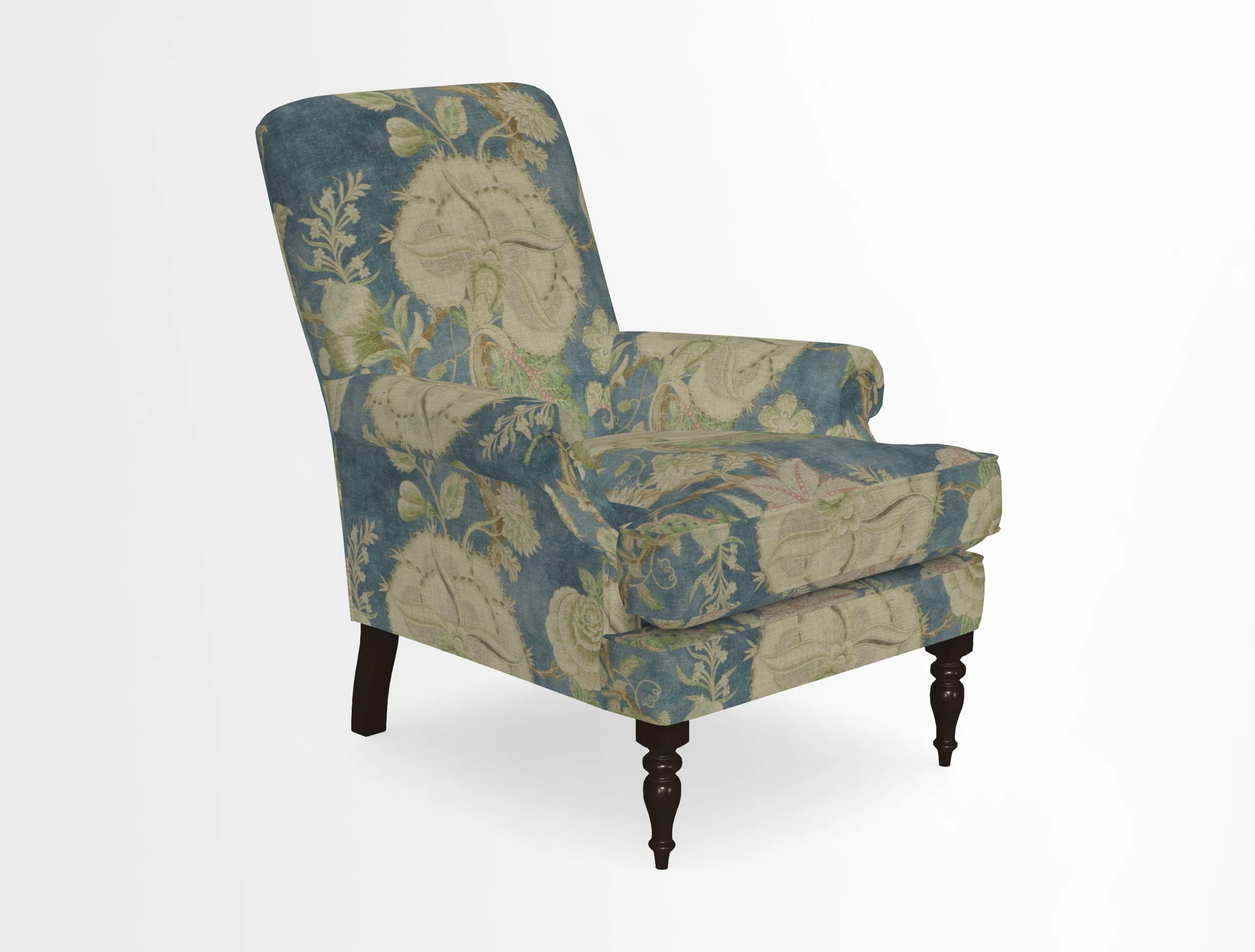 Thistle Chair in Indigo & Wills Morocco Epic Blue