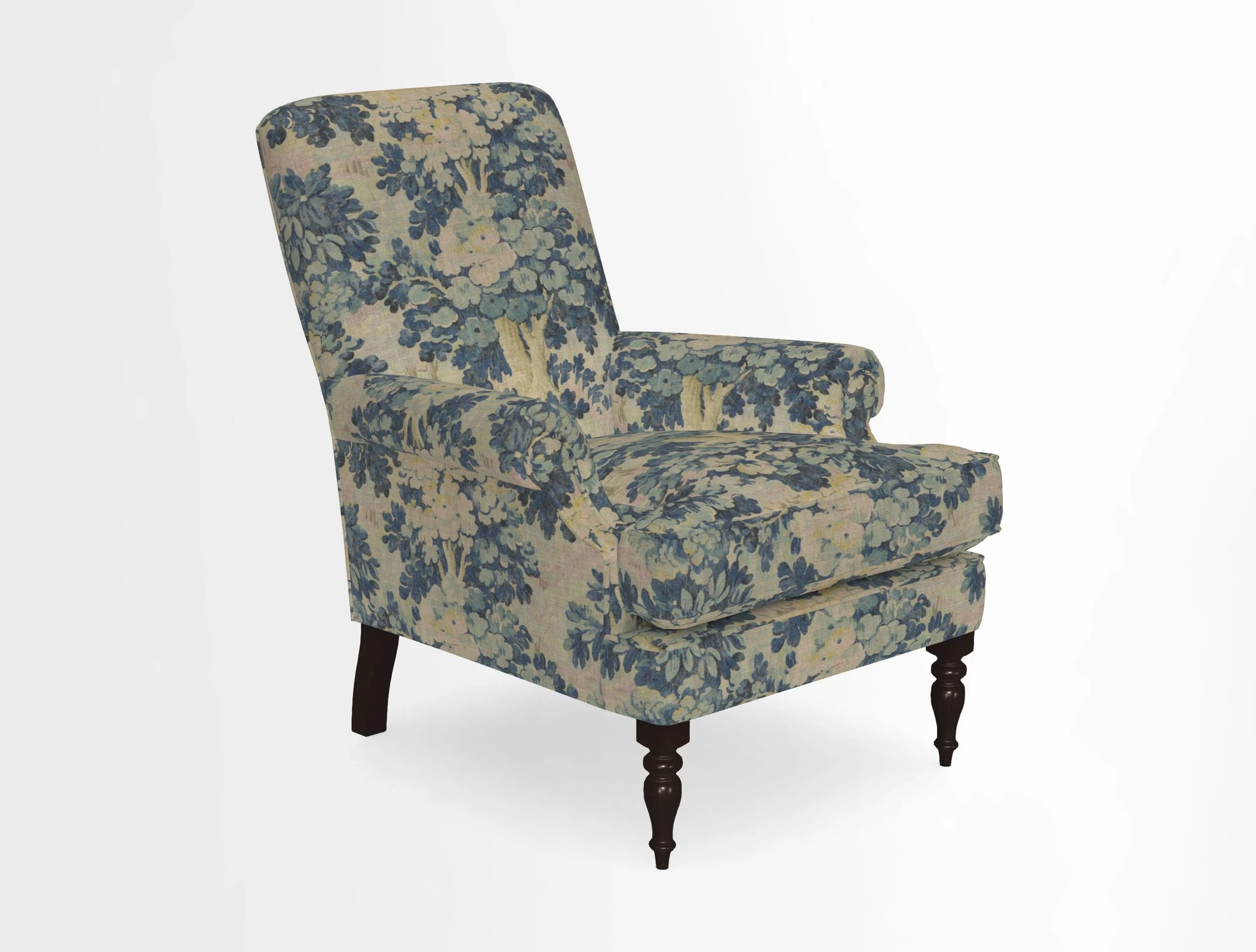 Thistle Chair in Indigo & Wills Morocco Epic Blue