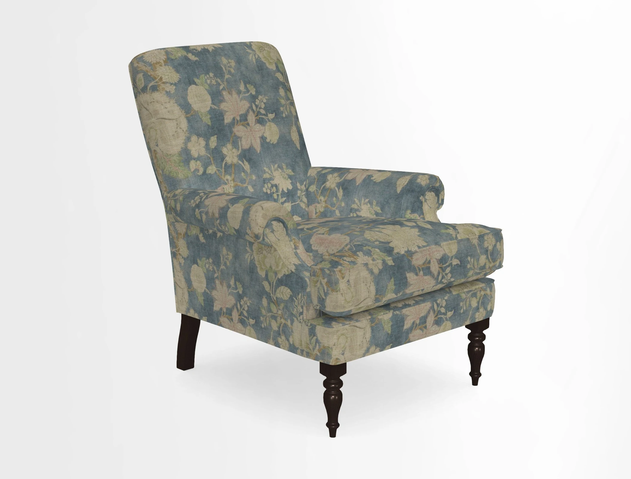 Thistle Chair in Indigo & Wills Morocco Epic Blue