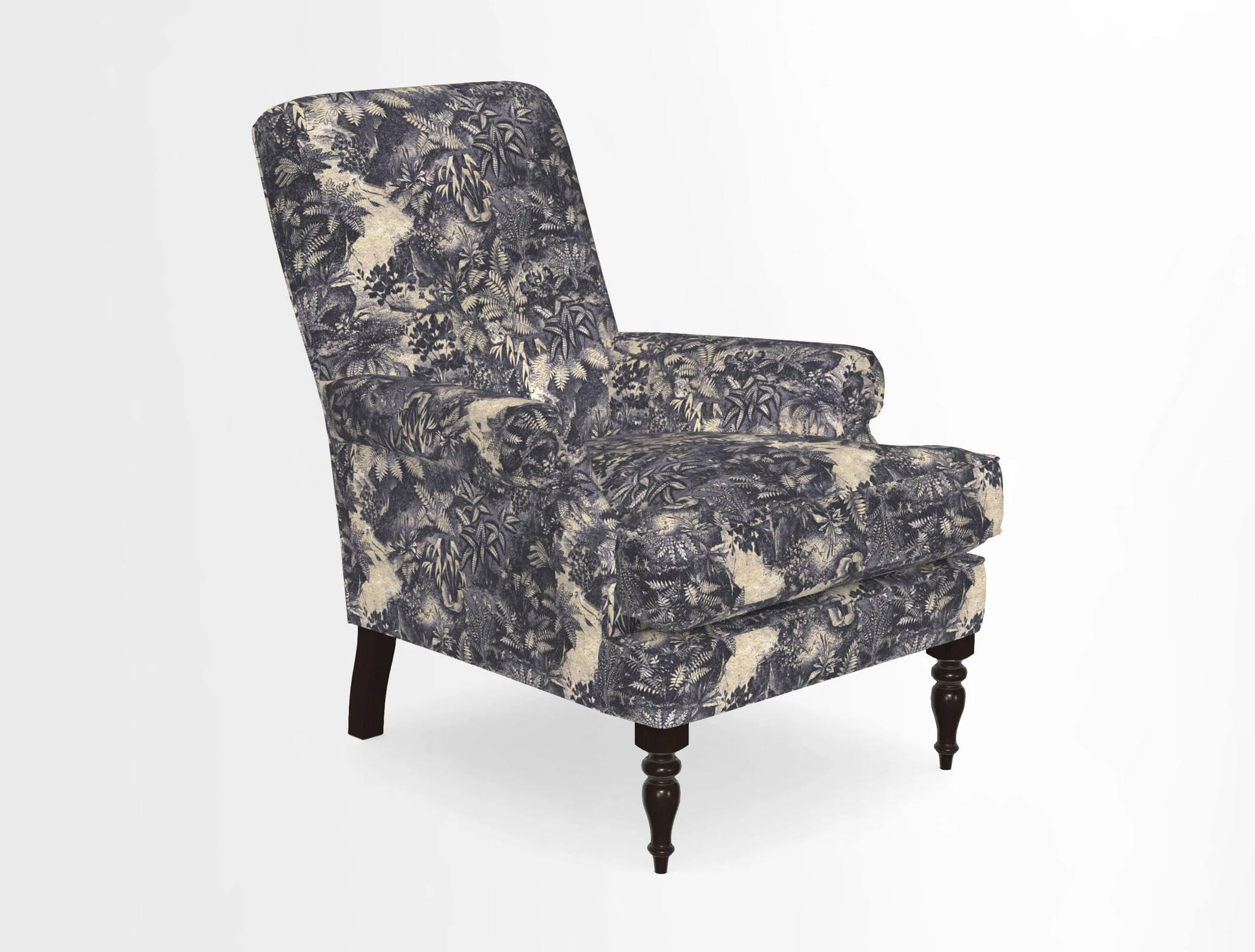 Thistle Chair in Indigo & Wills Morocco Epic Blue