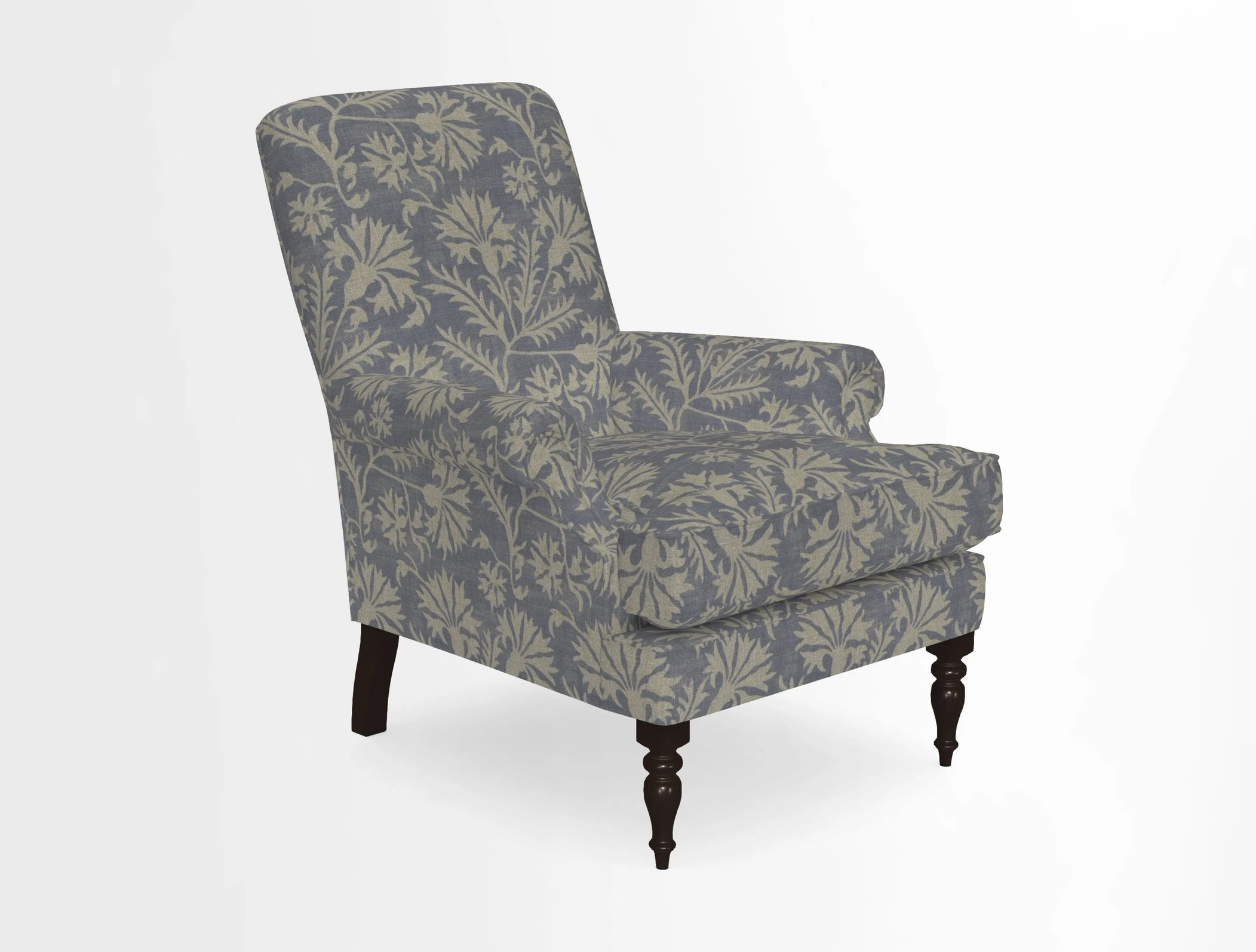 Thistle Chair in Indigo & Wills Morocco Epic Blue