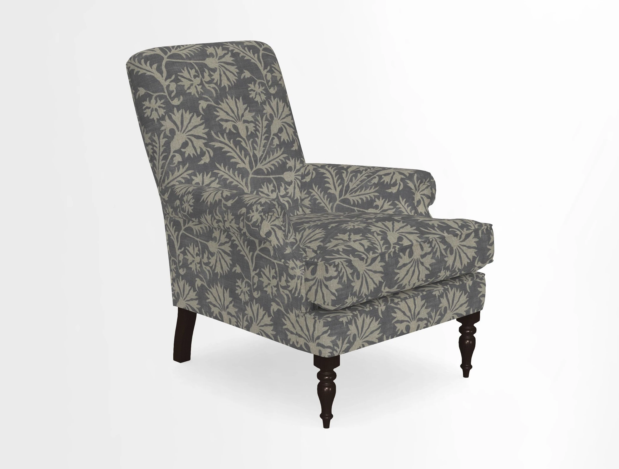 Thistle Chair in Indigo & Wills Morocco Epic Blue