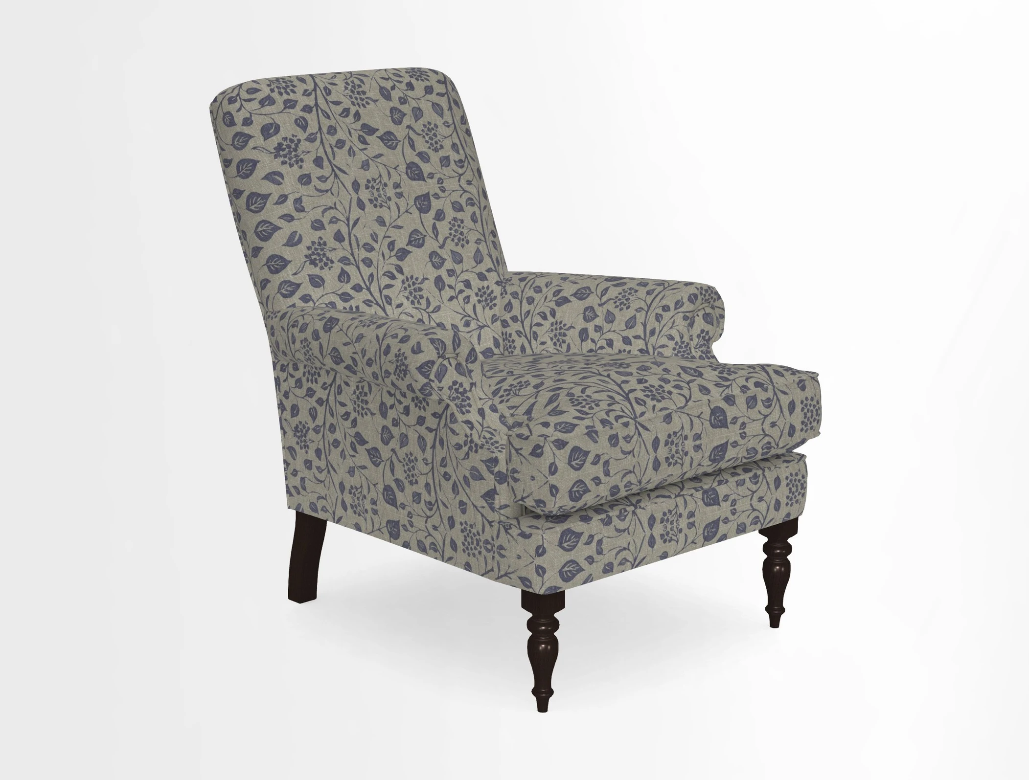 Thistle Chair in Indigo & Wills Morocco Epic Blue