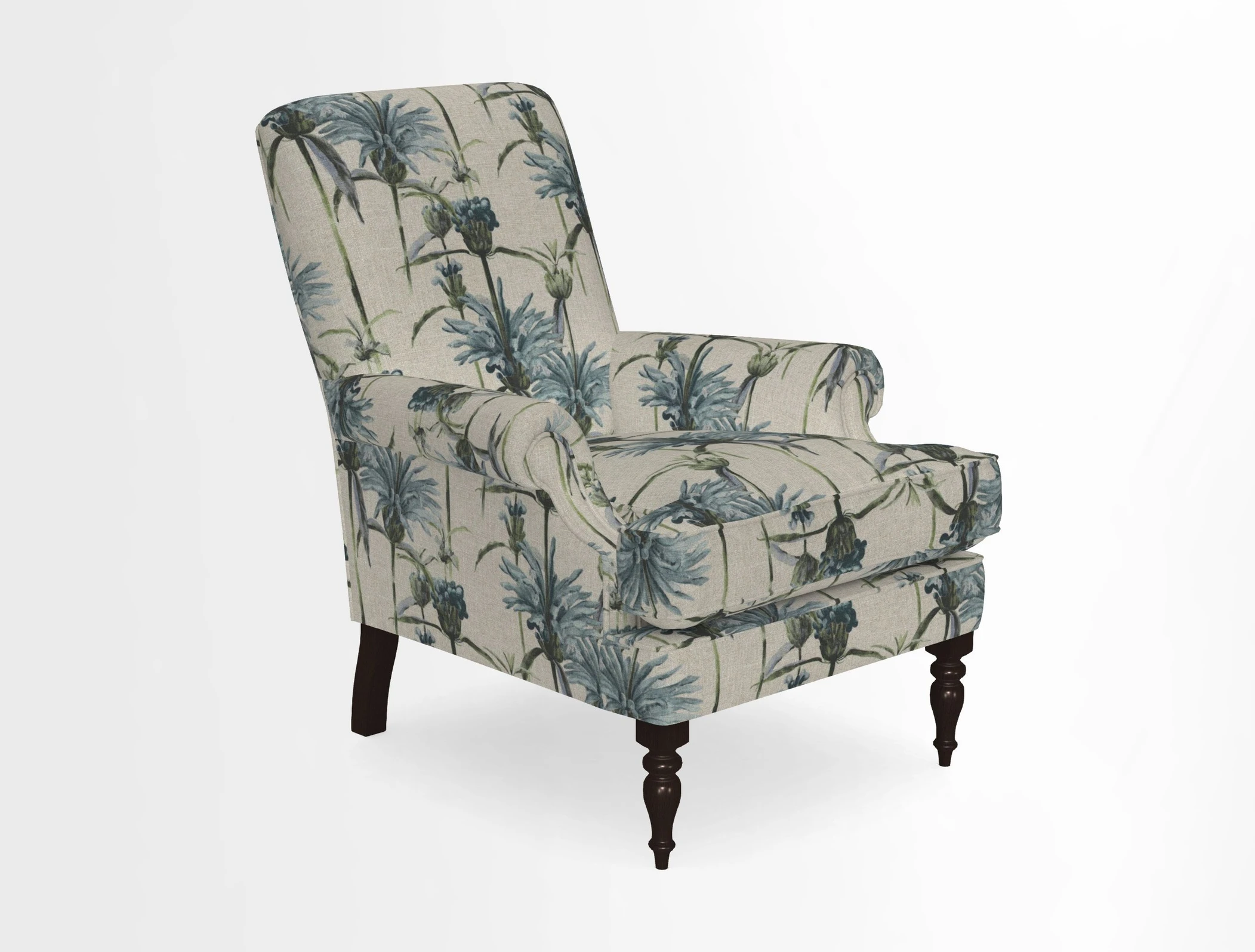 Thistle Chair in Indigo & Wills Morocco Epic Blue