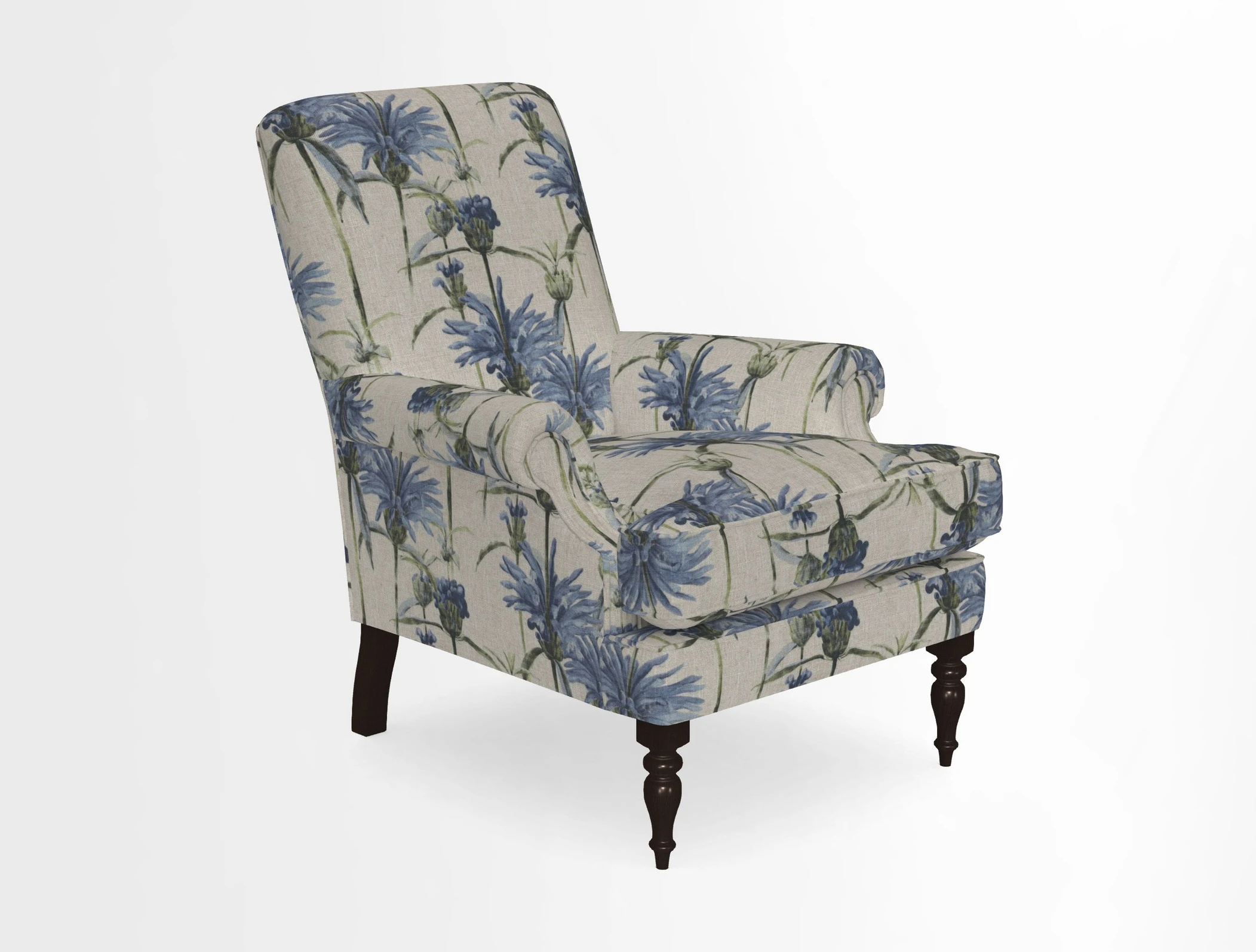 Thistle Chair in Indigo & Wills Morocco Epic Blue